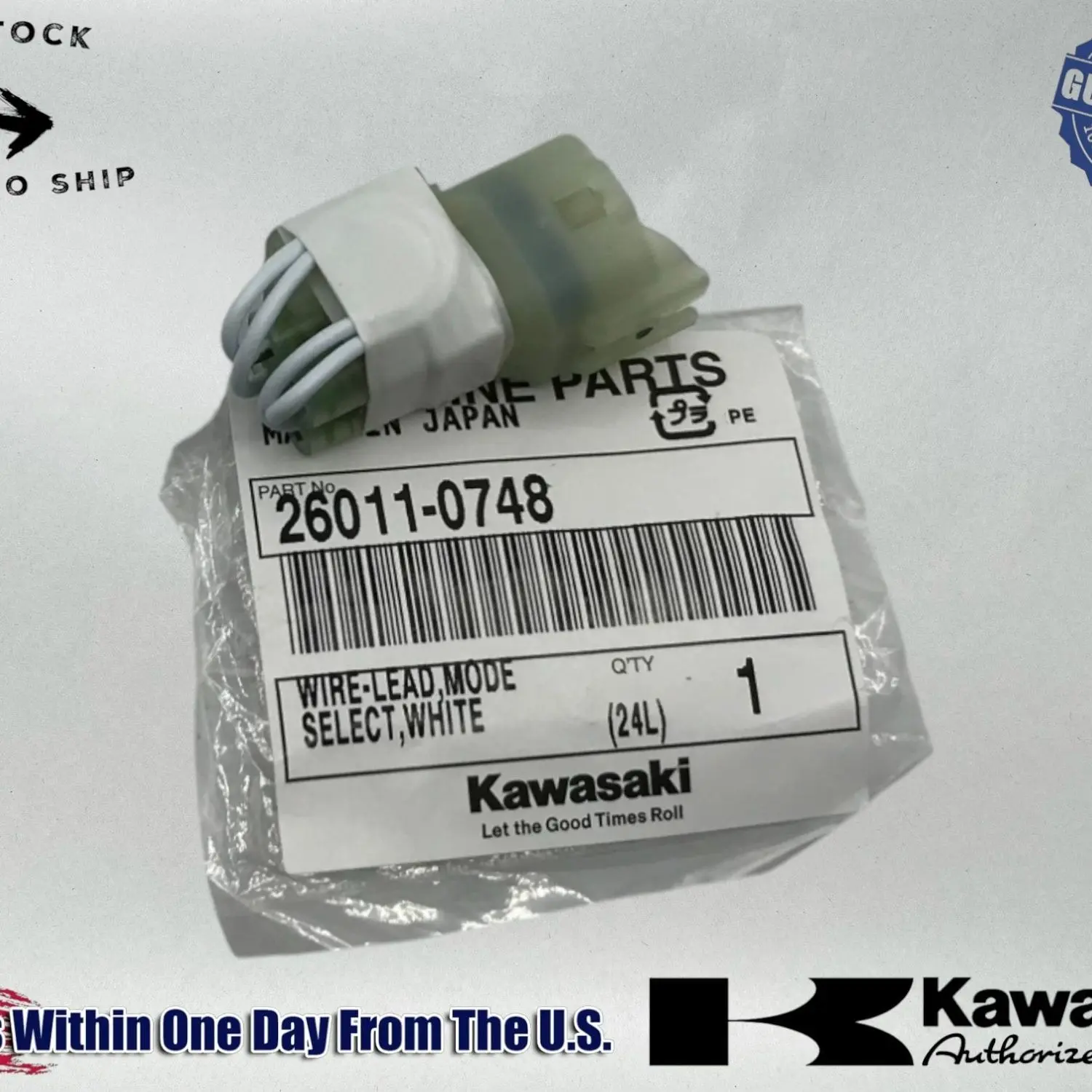 Kawasaki Genuine OEM Authentic KX250 KX450 DFI Wire-Lead Coupler 26011-0748