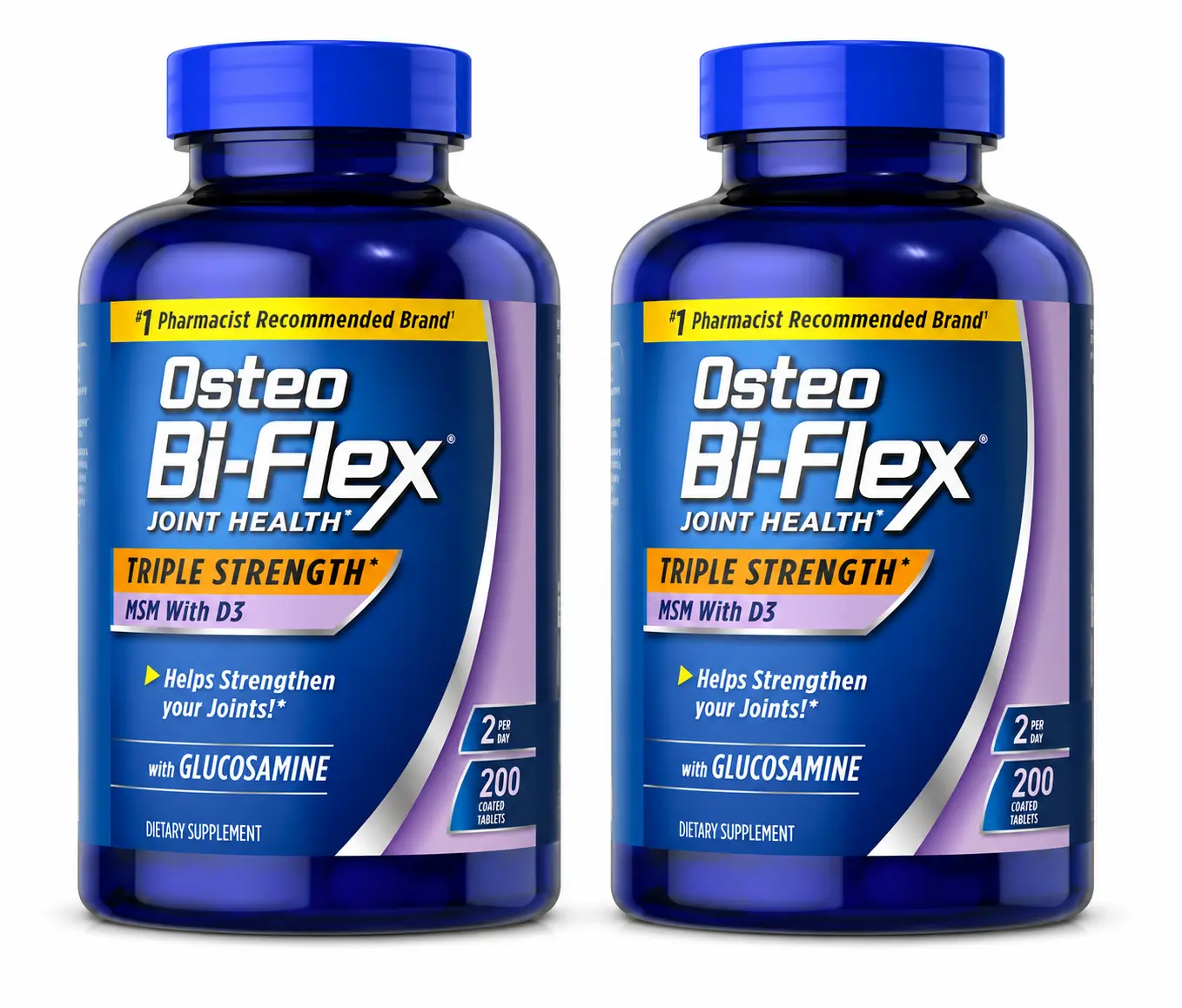 Osteo Biflex Triple Stregnth MSM Vitamin D3 200 tabs (2 Pack)