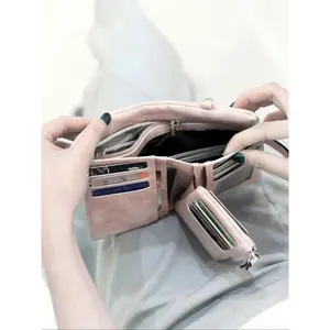 2026 Korean-Inspired Slim Trifold Wallet for Women RFID Blocking Multi-Slot Coin Compartment Business Minimalist Bifold Design