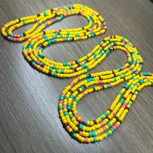 Banana Split traditional tie on waist bead