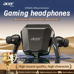 Acer Ohr625 Wireless Stereo Earbuds, In-Ear Noise Cancelling Headphones, Long Battery Life, Comfortable Fit, Touch Control, HiFi Sound Music Headset for Commute & Fitness Sport Gaming, Fit for Men and Women