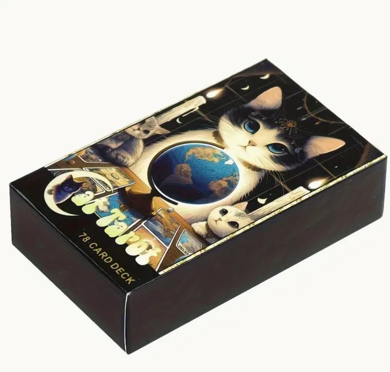 Cat Tarot Cards Deck - Elegant Design with Assorted Cards for Meditation and Guided Imagery - 78 Card Deck - Perfect for Spiritual Journey