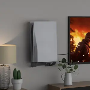 Wall Mounted Console Holder, Multi-purpose Metal Console Holder, PS5 Game Console Wall Mount, Game Console Accessories for PS5/PS5slim, Wall Mount Compatible