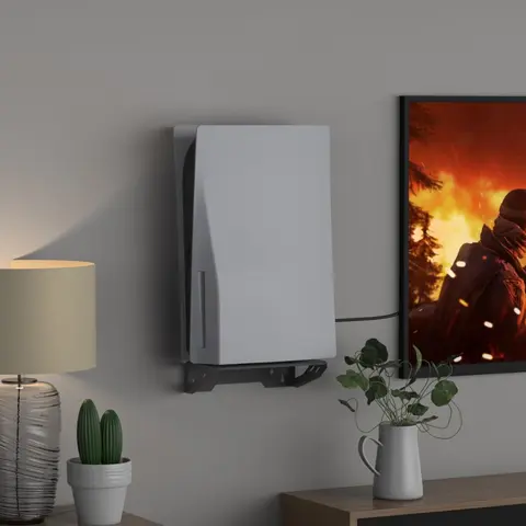 Wall Mounted Console Holder, Multi-purpose Metal Console Holder, PS5 Game Console Wall Mount, Game Console Accessories for PS5/PS5slim, Wall Mount Compatible