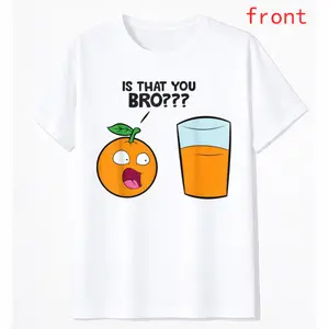 Cute Fruit-Themed Orange Juice T-Shirt – Unisex Loose Fit Cotton Tee