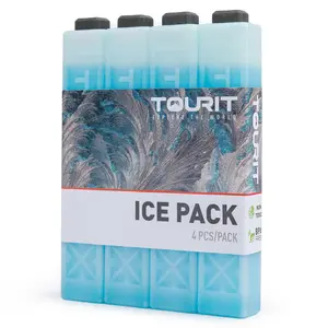 TOURIT Ice Packs for Coolers Long Lasting Cooler Ice Packs for Cooler Bag, Lunch Bags/Box, Cooler Backpacks