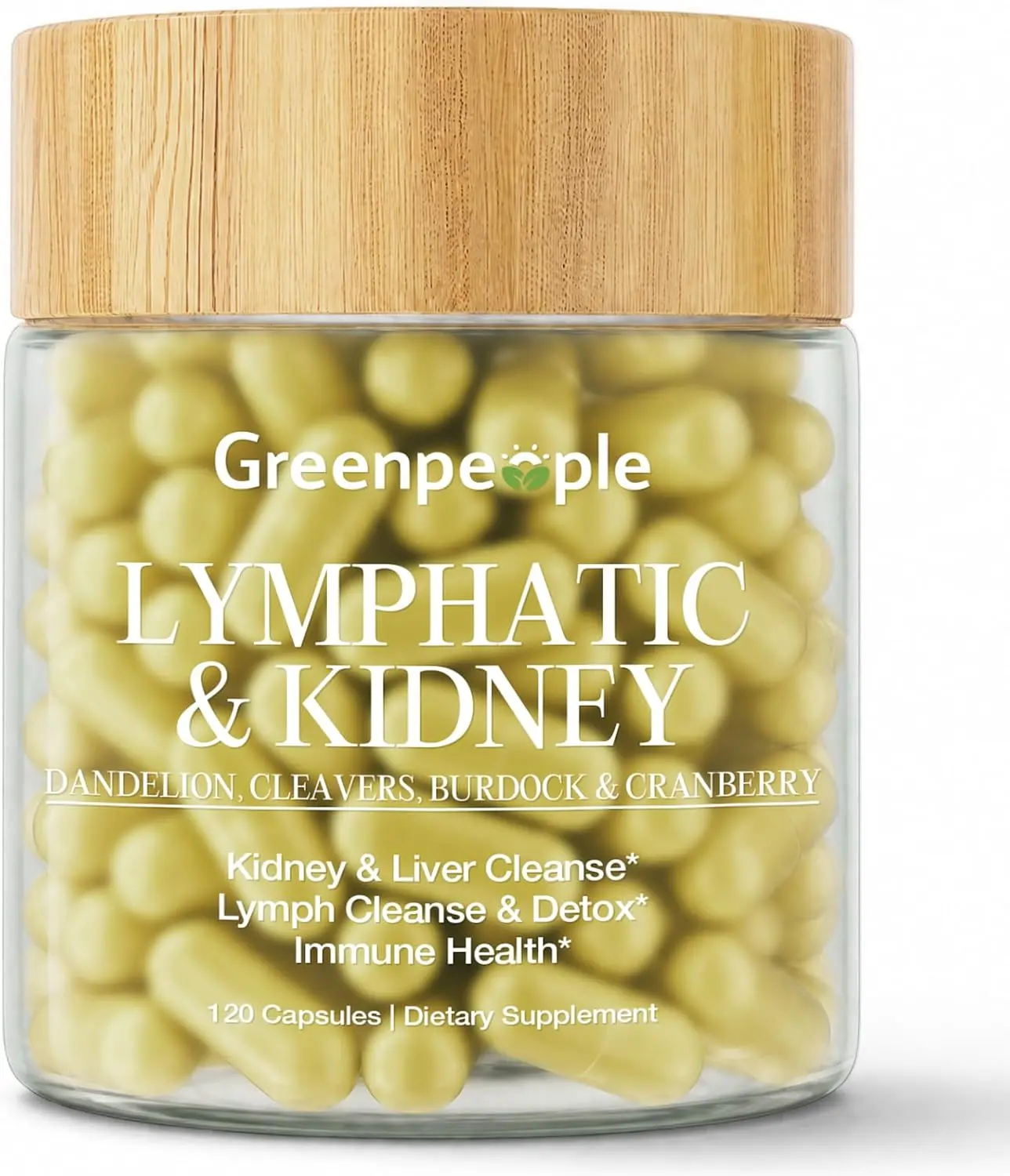 Lymphatic Drainage & Kidney cleansing Supplements -120 lymph Herbal Caps | Gentle Absorption, Gluten-Free, Natural Detox & Fluid Balance & immune Support with Cleavers, Echinacea, Dandelion Complex