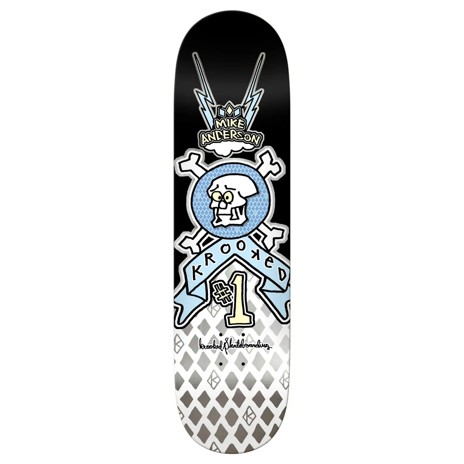 Krooked Skateboard Deck Manderson Redux 8.38" x 32"
