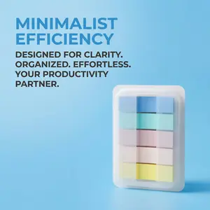 Morandi Semi-Transparent Self-Stick Notes Set, 500 Sheets Transparent Adhesive Paper, Minimalist Style Notes, Durable Writing Pad