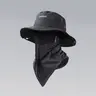 CEFATU.S 2-Piece Outdoor Wide-Brim & Face Mask Set, Foldable Unisex Beach Fishing Cap Set for Hiking Work, Sun Bucket Hat, Breathable Sun Hats, Breathable Fishing Hat