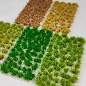 58pcs Irregular Static Grass Clumps, Model Railway Scenery, Train Layout, 3D Models, Wargame Terrain, DIY Landscape Decoration