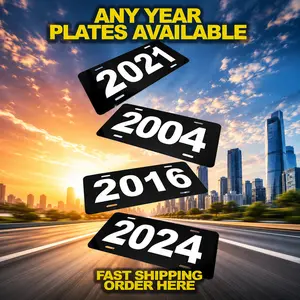 Year License Plate, Available any Year License Plate US Vehicles Made in USA with Pre Drilled Holes for Easy Installation, Gift for him/her