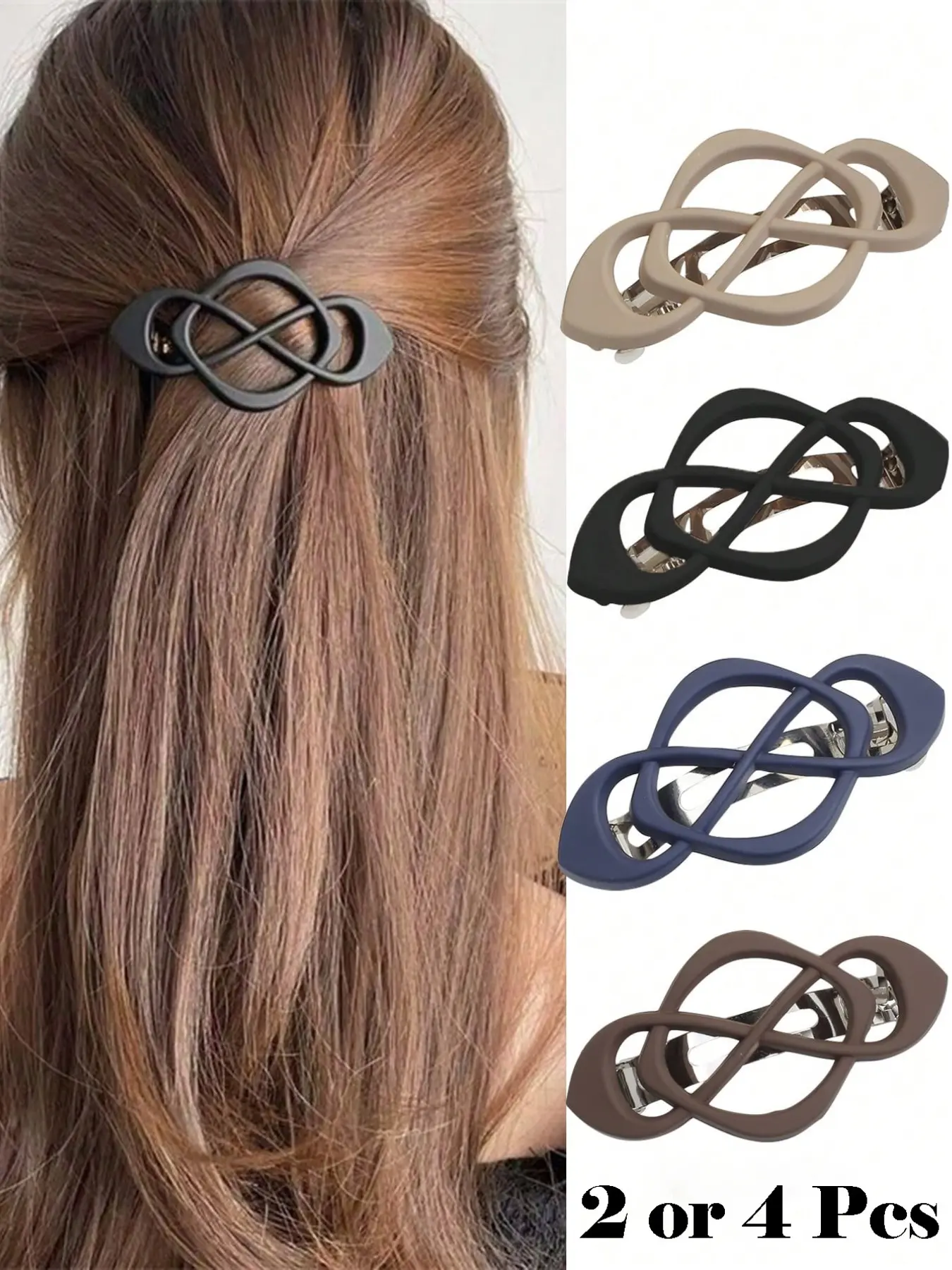 4pcs Matte Solid Color Half Bun Low Ponytail Elegant Hollow Out Retro Claw Clip Hairpin, Hair Accessory, Claw Clips, Clips For Hair Slide, Hair Claws Set, Hair Accessories, Head Accessories, Claw Clip Pack, Hair Style Accessory