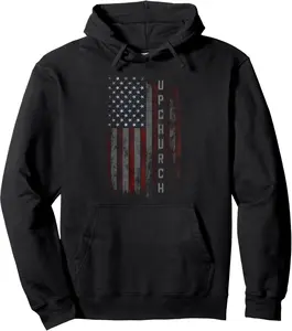 Upchurch Family American Flag Pullover Hoodie