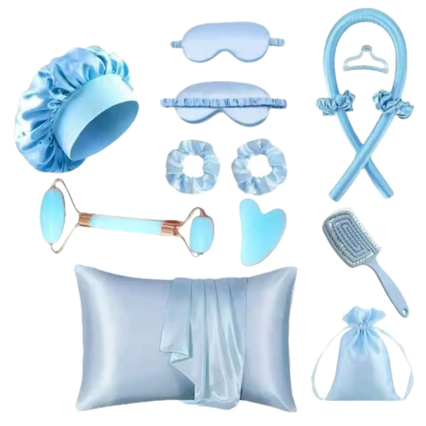 Gifts for Girls, 13-Piece Lazy Sleep No Heat Curling Set for Big Waves, Overnight Styling Tool, Damage-Free, Easy Use, Perfect for Christmas, Heatless Styling Tools, Heatless Hair Curlers, Heatless Curling Set