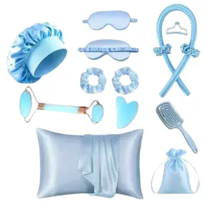 Gifts for Girls, 13-Piece Lazy Sleep No Heat Curling Set for Big Waves, Overnight Styling Tool, Damage-Free, Easy Use, Perfect for Christmas, Heatless Curling Set