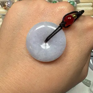Lavender Jade donut pendant