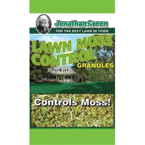 Jonathan Green Lawn Moss Control Granules, Ferrous Sulfate Monohydrate Formula, Easy to Spread, Kills Lawn Moss Quickly, With More Active Ingredient