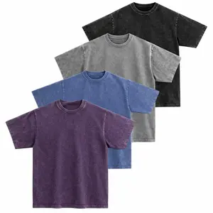 Women’s Tops for Women 2026 Loose Oversized Basic Tee Comfortable Soft Fabric Flattering Fit Womenswear Vintage Washed Purple T-Shirt Acid Wash Crew Neck Short Sleeve Casual Streetwear Soft Cotton Blend Solid Color Minimalist Style