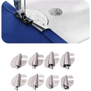 8 Sizes Wide Rolled Hem Pressure Foot Sewing Machine Feet Hemming Machine Hand Sewing Machine Sewing Accessories (7mm-10mm, Piece, 4)