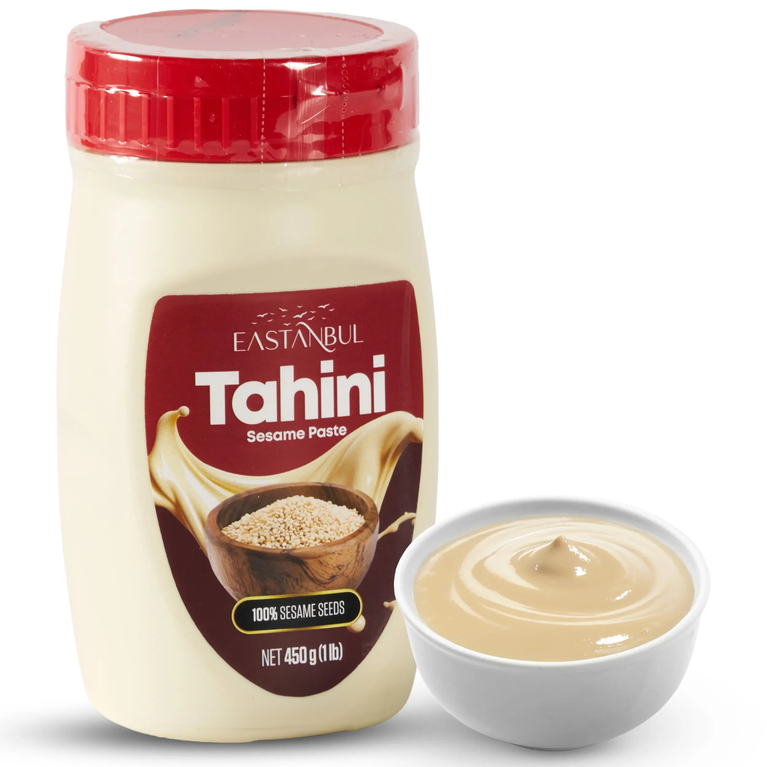Eastanbul Tahini, Tahini Paste for Hummus, Tahini Cream, Tahini Sauce,1.1lb Seed Flavor