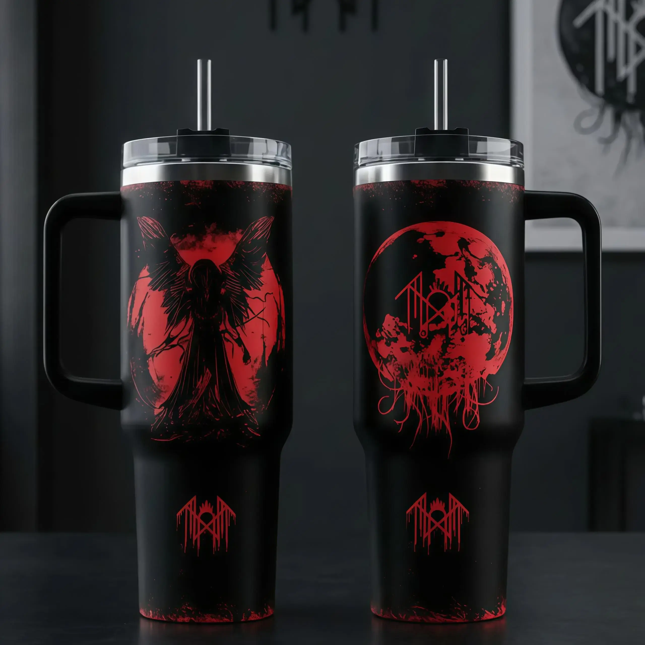 Rock Band Vacuum Flask Tumbler Bottle with Lid - 20oz/40oz Portable Hot & Cold Water Bottle, Sleep Token Fan Birthday Gift, Kitchenware Accessory