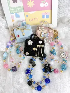 Mini Tweed Handbag Rhinestone Bag Charm,Exclusive Custom New Launch Delicate Beaded Handbag Pendant Accessory for Women,Detachable,Pretty Mother's Day Gift,Ideal Birthday Gift for Girls & Women,Elegant Sweet Vibe