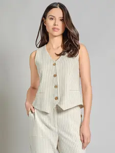 Pinstripe Vest, Viscose Blend