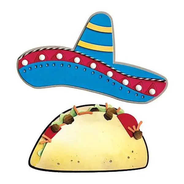 Crafts & Sewing The Stamps of Life Taco & Sombrero Shaped Card Fold-it Bundle Die Set