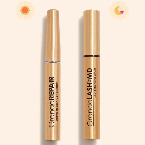 Lash Combo Dream Duo: GrandeLASH-MD Lash Enhancing Serum + GrandeREPAIR Peptide Lash Leave-In Conditioner Bundle - Cruelty Free Eyelash Enhancing Set