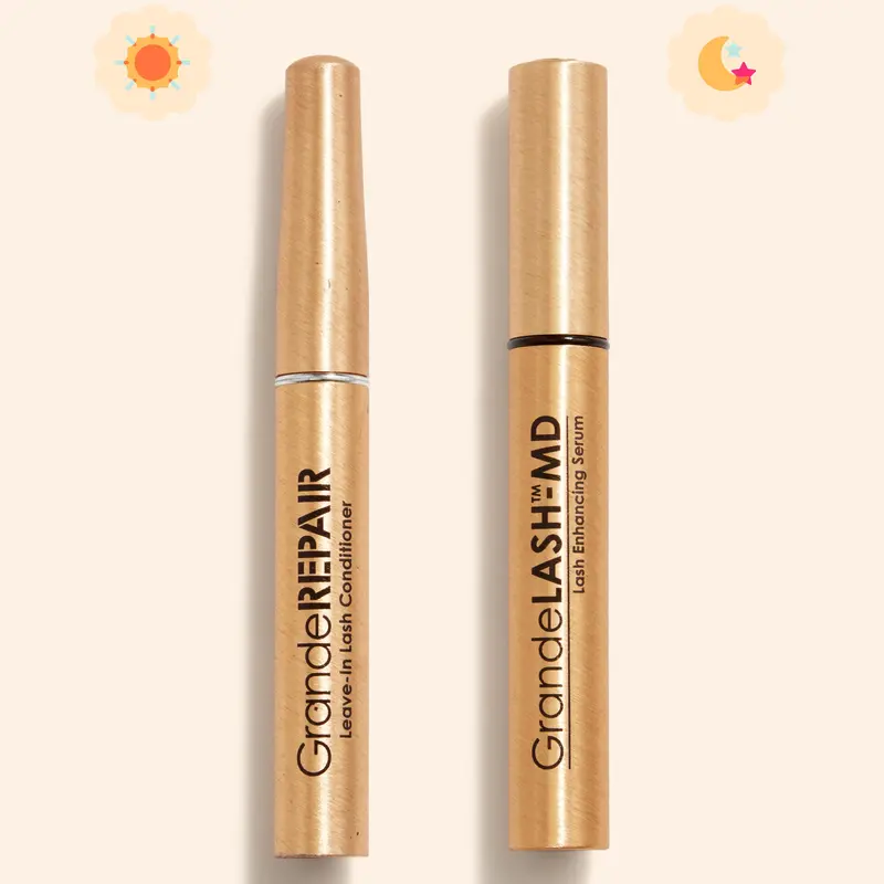 Lash Combo Dream Duo: GrandeLASH-MD Lash Enhancing Serum + GrandeREPAIR Peptide Lash Leave-In Conditioner Bundle - Cruelty Free Eyelash Enhancing Set