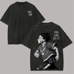 My Hero Academia Izuku Midoriya Printed Unisex Washed T-Shirt b17