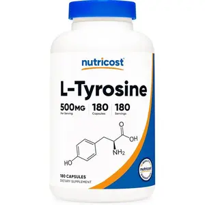 Nutricost L-Tyrosine 500mg, 180 Capsules Gluten Free & NonGMO