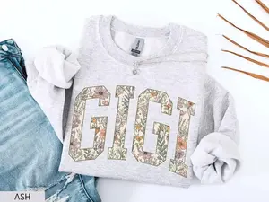 Gigi Sweatshirt & Tshirt, Gigi Crewneck, Gigi Sweater, New Gigi Shirt Gift, Floral Gigi Sweatshirt