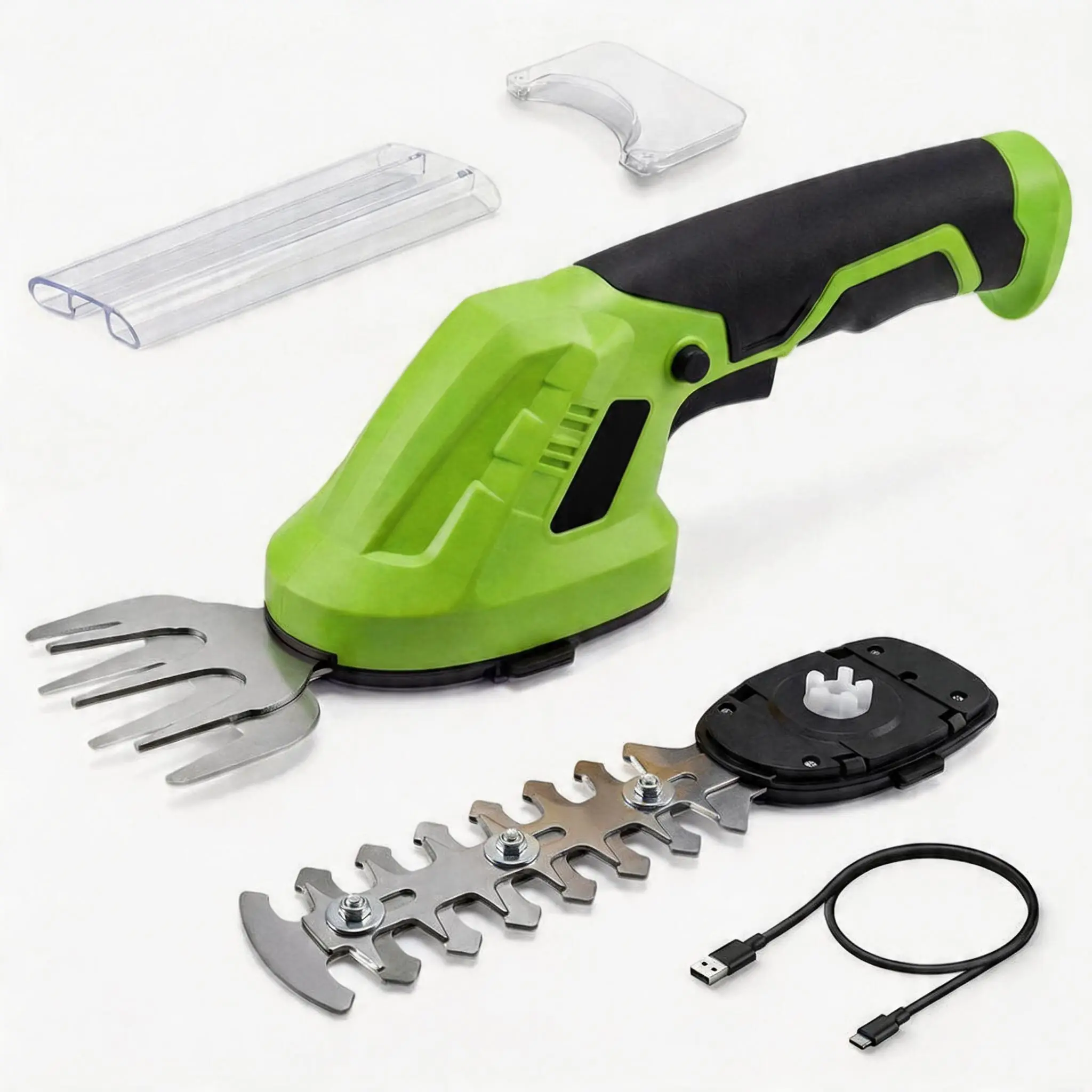 2-in-1 Cordless Hedge Trimmer & Grass Shears, 7.2V Rechargeable Handheld Trimmer, Lightweight Portable with Type-C Charging, Ideal for Garden Lawn Yard Trimming