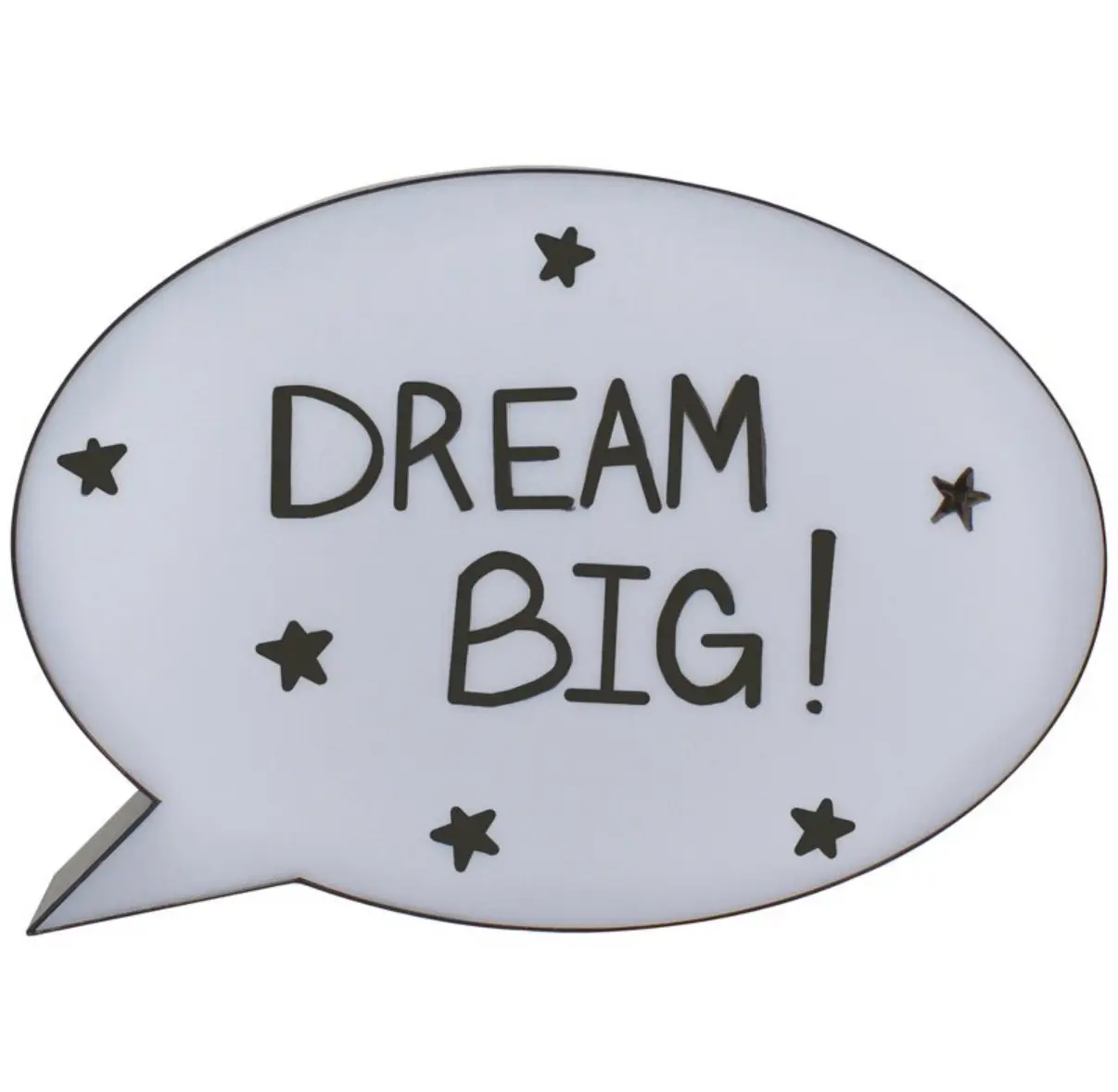 Northlight 12” LED Lighted Thought Bubble Dry Erase Whiteboard