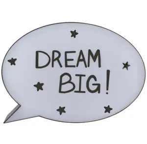 Northlight 12” LED Lighted Thought Bubble Dry Erase Whiteboard