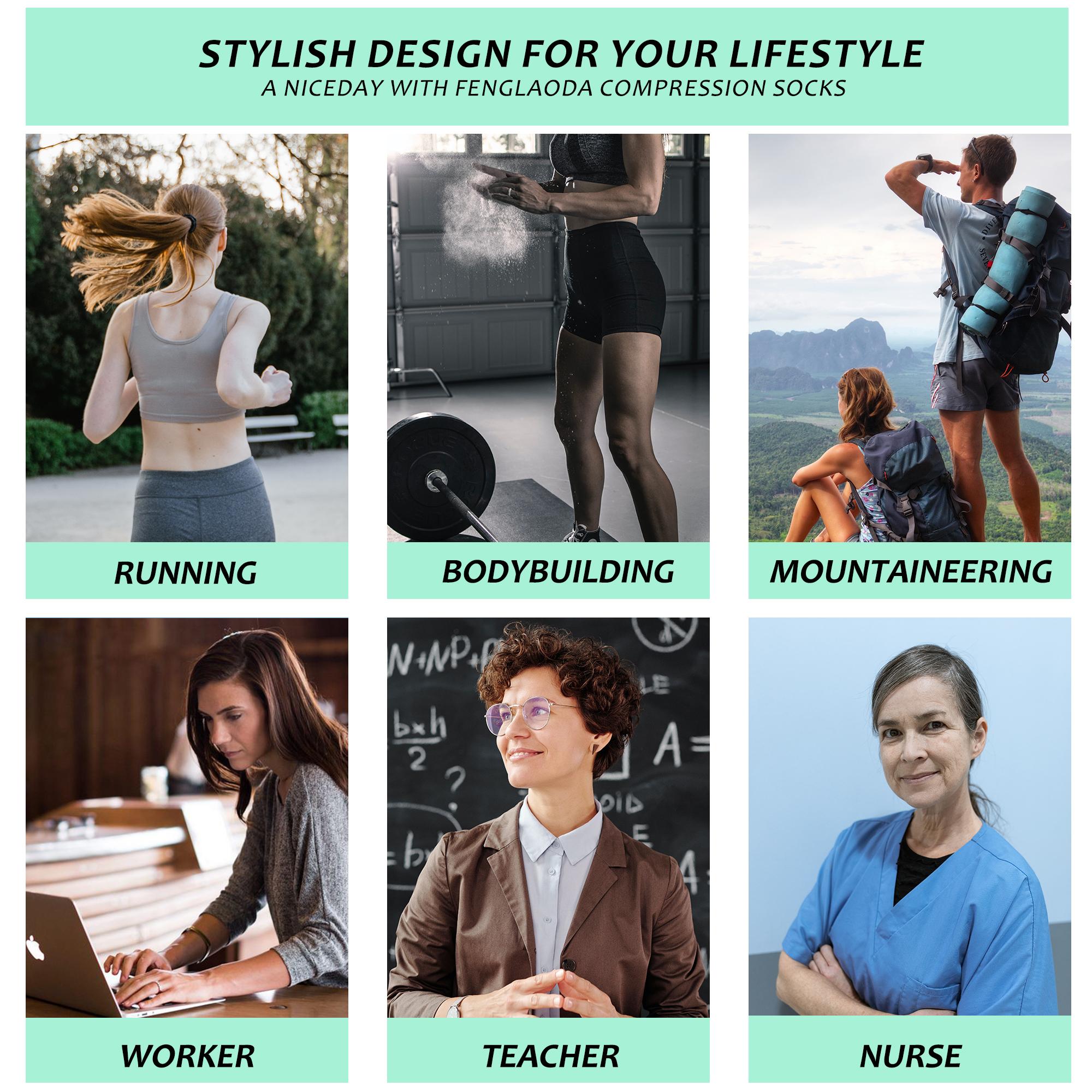 Mother's Day Gift 6 Pairs Cute Fruit Print Compression Socks 15-20mmHg Knee High Circulation Support for Nurse Running Travel Daily Wear Breathable Moisture-Wicking Fabric Non-Slip Cuff Mother's Day Gift 6 Pairs Cute Fruit Print Compression Socks 15-20mmHg Knee High Circulation Support for Nurse Running Travel Daily Wear Breathable Moisture-Wicking Fabric Non-Slip Cuff