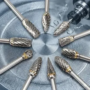 Professional Tungsten Carbide Rotary Burr Set 10pcs, 3mm & 6mm Shank, Electric Engraving Tools for Wood Metal Polishing Drilling, High-Speed Durable Crafting Kit for DIY, Model Making, Furniture Repair