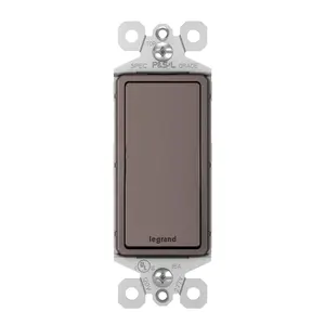 Legrand TM873 radiant Light Switch, 15A, Single-Pole/3-Way, Brown