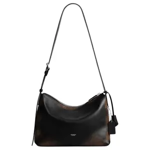 COACH Mott Messenger Bag – Adjustable Strap Leather Crossbody Bag for Men and Women, Large Size, Brown
