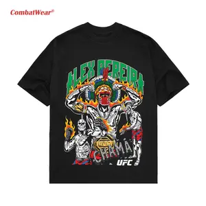 CombatWear Alex Pereira Chama Skull T-Shirt - Combat Series Tee, Boxing T-shirt, Gift for Fighters, Sports Apparel For True Fans Of The Fight Game, Short Sleeve, 100% Cotton, Premium Boxing Apparel