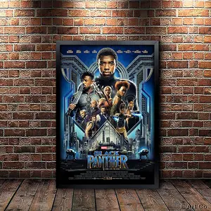 Vintage Black Panther Movie Poster - Artistic Tribute For Fans, Ready To Hang Without Frame