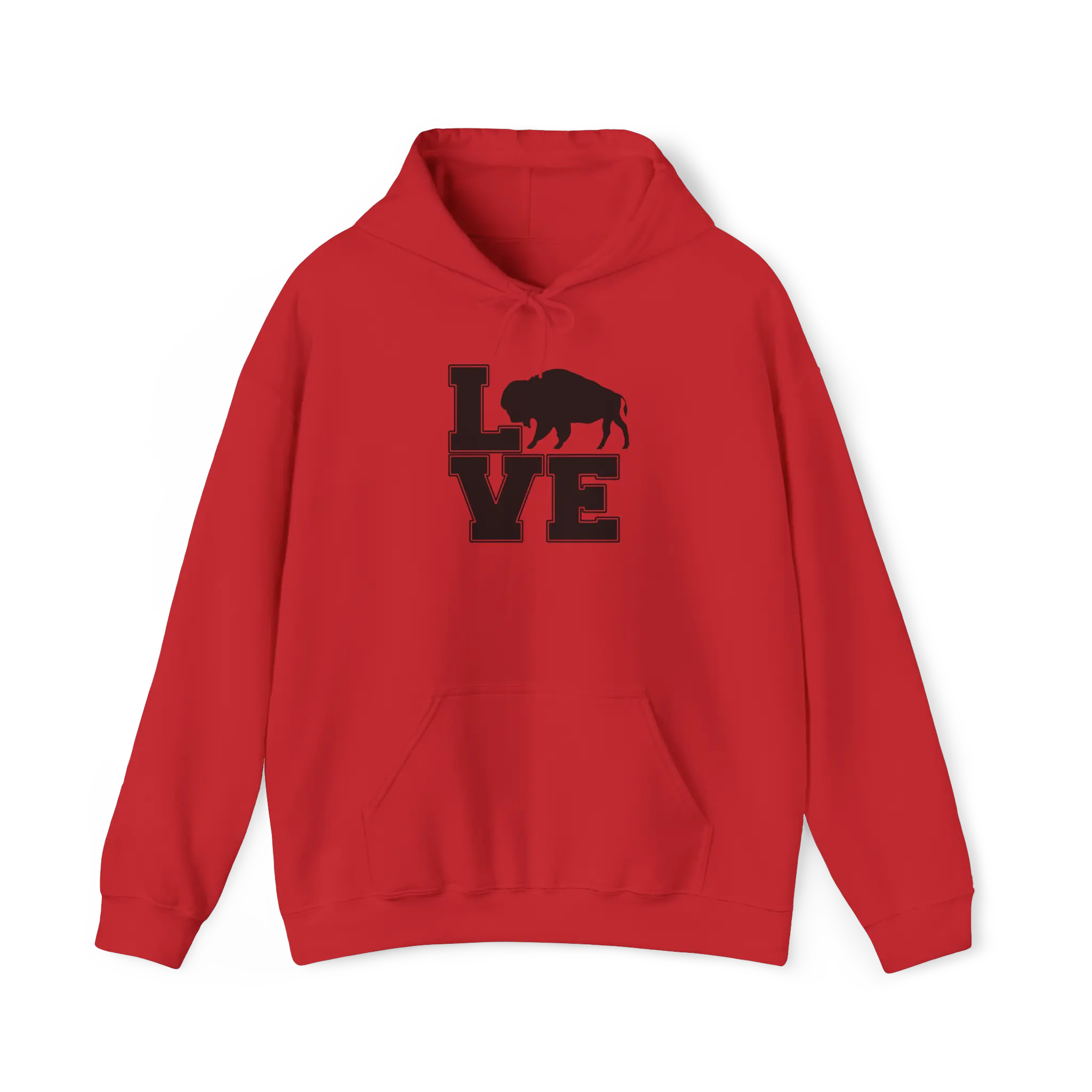 Buffalove Buffalo Football Hooded Sweatshirt Gildan Buffalo Bill Hoodie Gift for Buffalo Fan Gift Bills Football Pullover Buffalo NY Hooded Sweatshirt