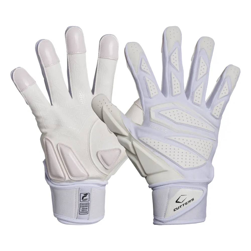 Cutters Force 6.0 Football Lineman Gloves with C-TACK Grip Palm and Back-of-Hand Padding