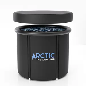 Arctic Therapy Ice Bath Tub for Recovery, 6 layers Reinforced tub, Cold Barrel Plunge Pool with Lid, Ice Bathtub for Athletes, Portable Bath Tub Outdoor, 75cmx75cm, 85 Gallons Capacity