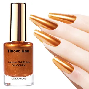 Quick Dry Metallic Nail Polish, Long-lasting Easy Application Nail Art Polish, Liquid Formula Nail Art Product for Camping, Travel, Party, Nail Care