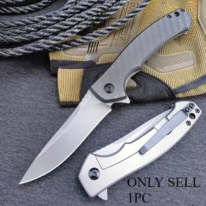 New Model 0450CF Folding Knife 3.15-inch DLC-coated 440C Stainless Steel Blade, Carbon Fiber Handle—a Compact Jungle and Outdoor Pocket Knife, Survival Gear, Survival Tools, for EDC, Adventure, Cutting, and Multi-purpose Survival Use