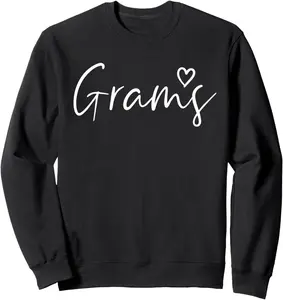 Grams Gifts For Women Grandma Heart Mother's Day Grams Sweatshirt