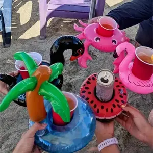 1/5/10/20pcs Inflatable Cup Holders, Floating Drink Coasters, Creative Beverage Stands, Pool Party Outdoor Activities